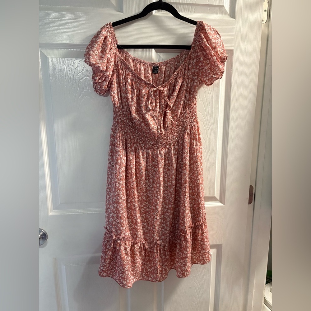 Floral cute mini sun dress summer time SHEIN